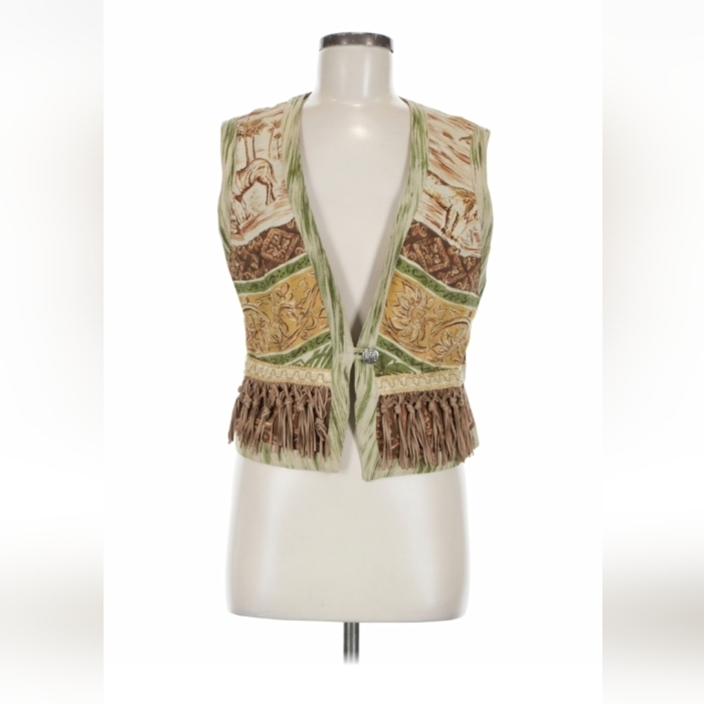 Howard Wolf Decorative Rayon Vest Size 8 Good Condition